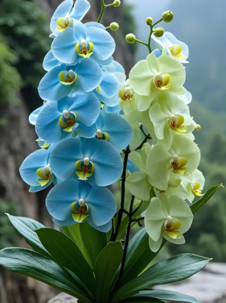 Diamond Painting Zwei-Farben Orchidee